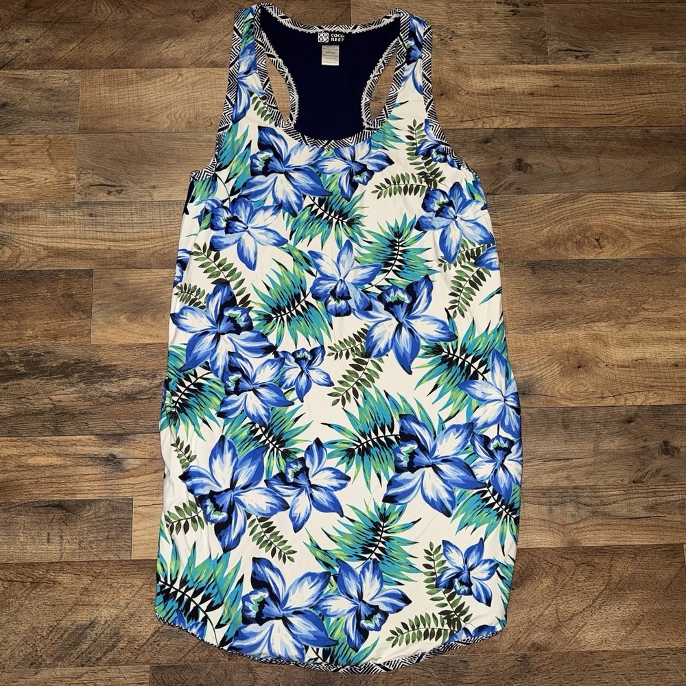 Coco Reef Hawaiian Floral Tank Top Size Large